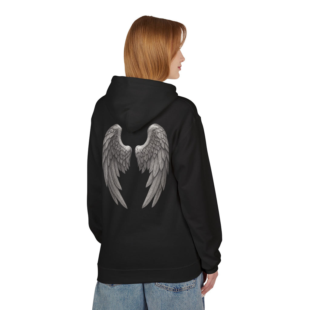 Blessed Hoodie with Angel Wings — Spiritual Christian Pullover, Faith-Inspired Gift