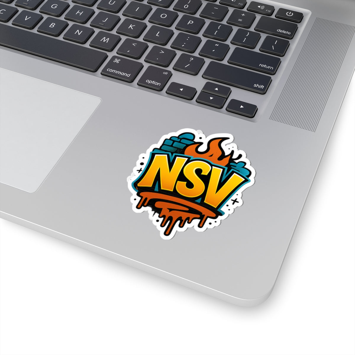 NSV Graffiti Logo Sticker — Bold Urban Vinyl Kiss-Cut