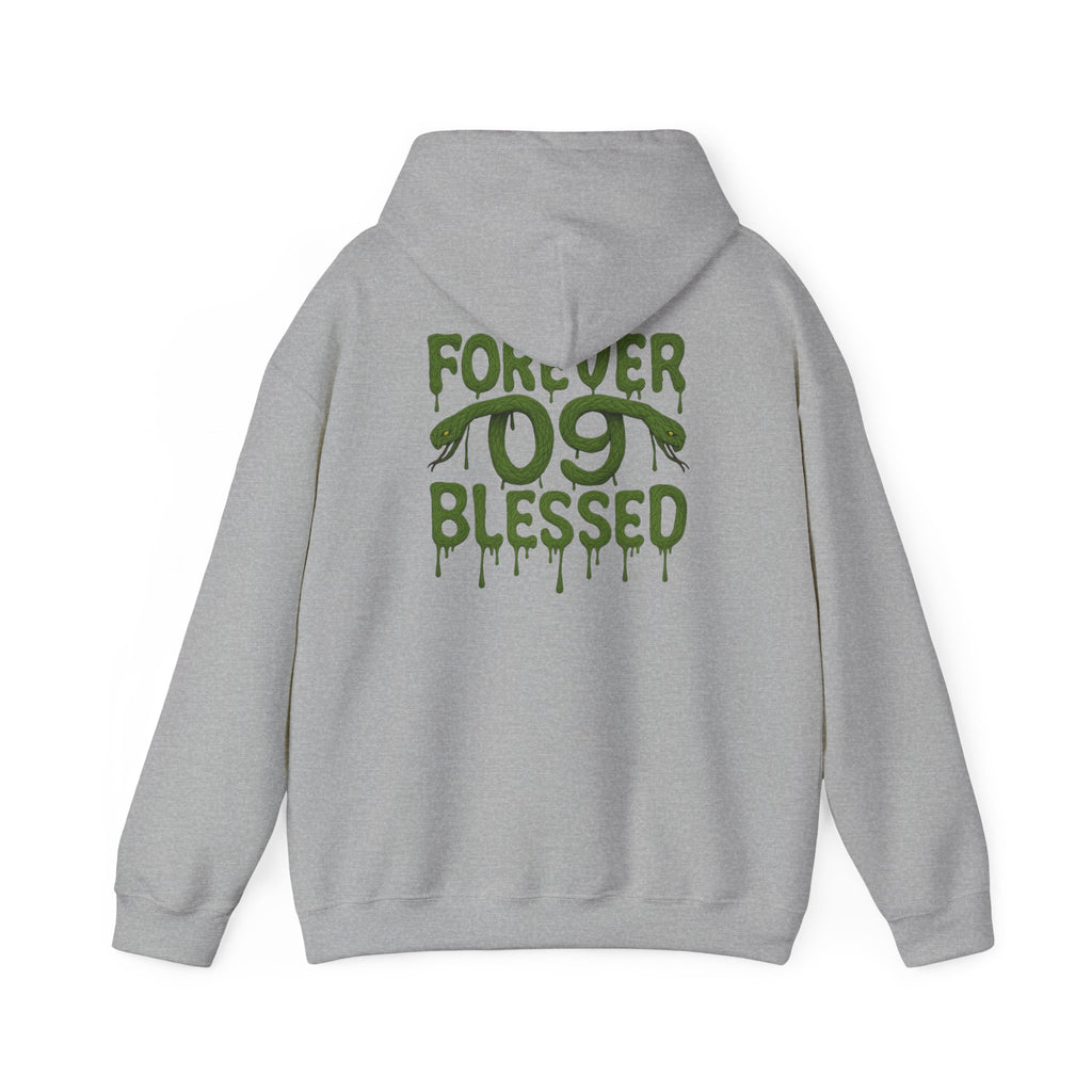 NSV Drip Hoodie — “Forever 09 Blessed” Green Graphic Sweatshirt