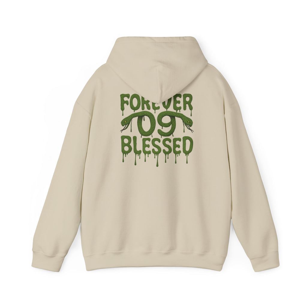 NSV Drip Hoodie — “Forever 09 Blessed” Green Graphic Sweatshirt