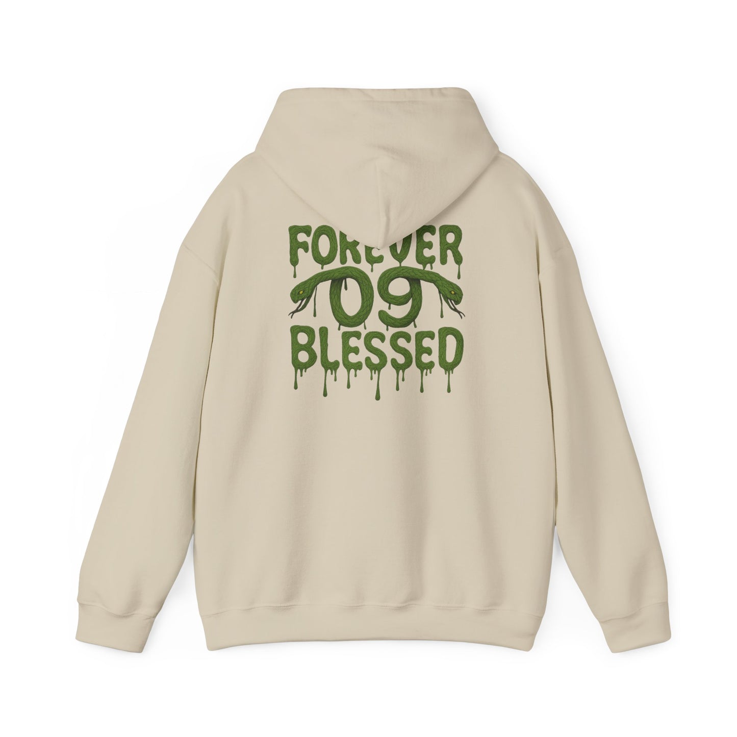 NSV Drip Hoodie — “Forever 09 Blessed” Green Graphic Sweatshirt