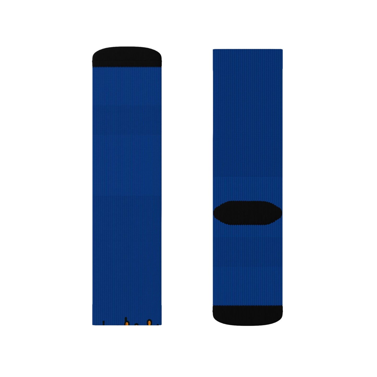 Blue 'King' Drip Sublimation Socks – Novelty Crew Socks for Streetwear & Gifts