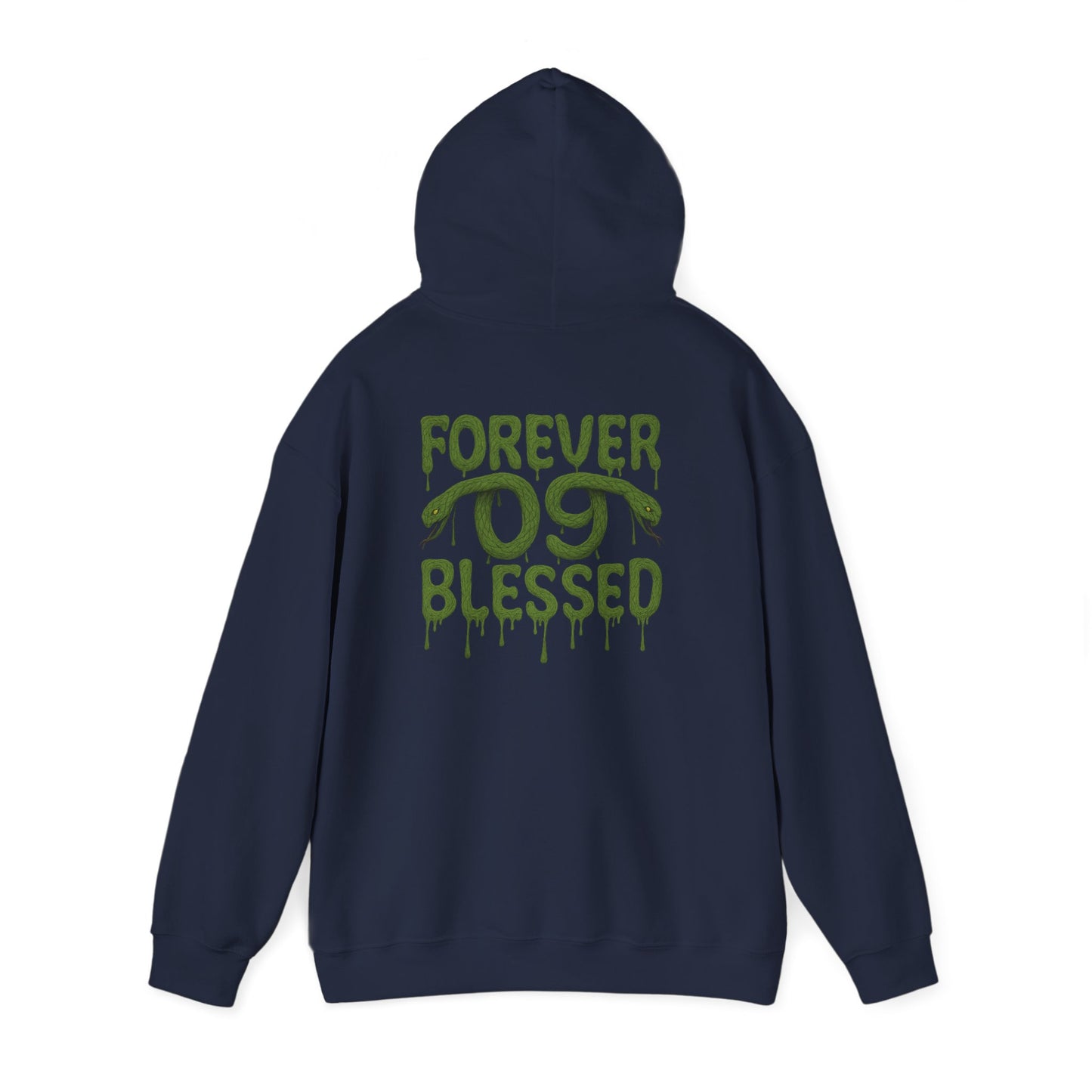 NSV Drip Hoodie — “Forever 09 Blessed” Green Graphic Sweatshirt
