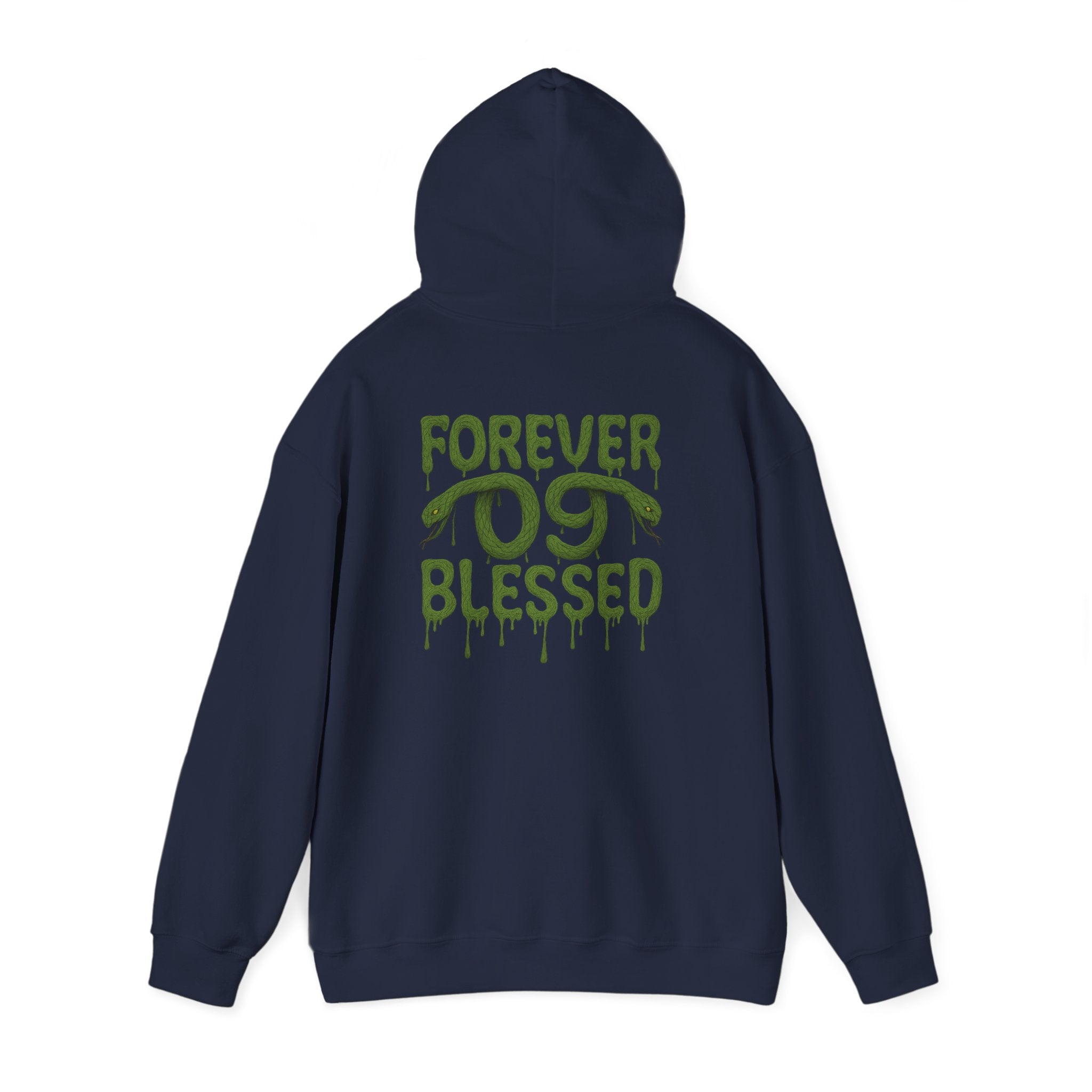 NSV Drip Hoodie — “Forever 09 Blessed” Green Graphic Sweatshirt