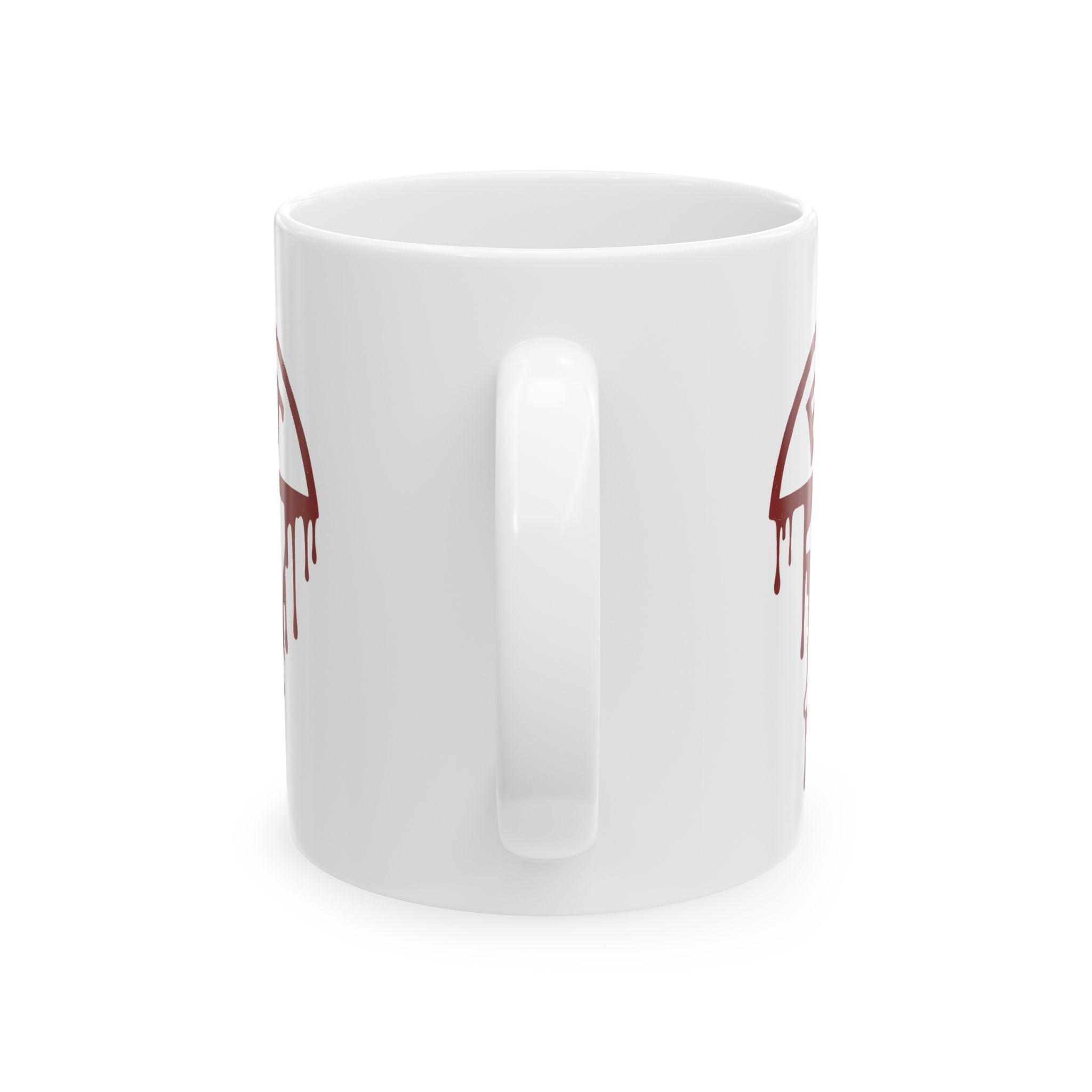 Exit 17 Blood Drip Ceramic Mug — Horror Road Sign Coffee Cup (11oz, 15oz)