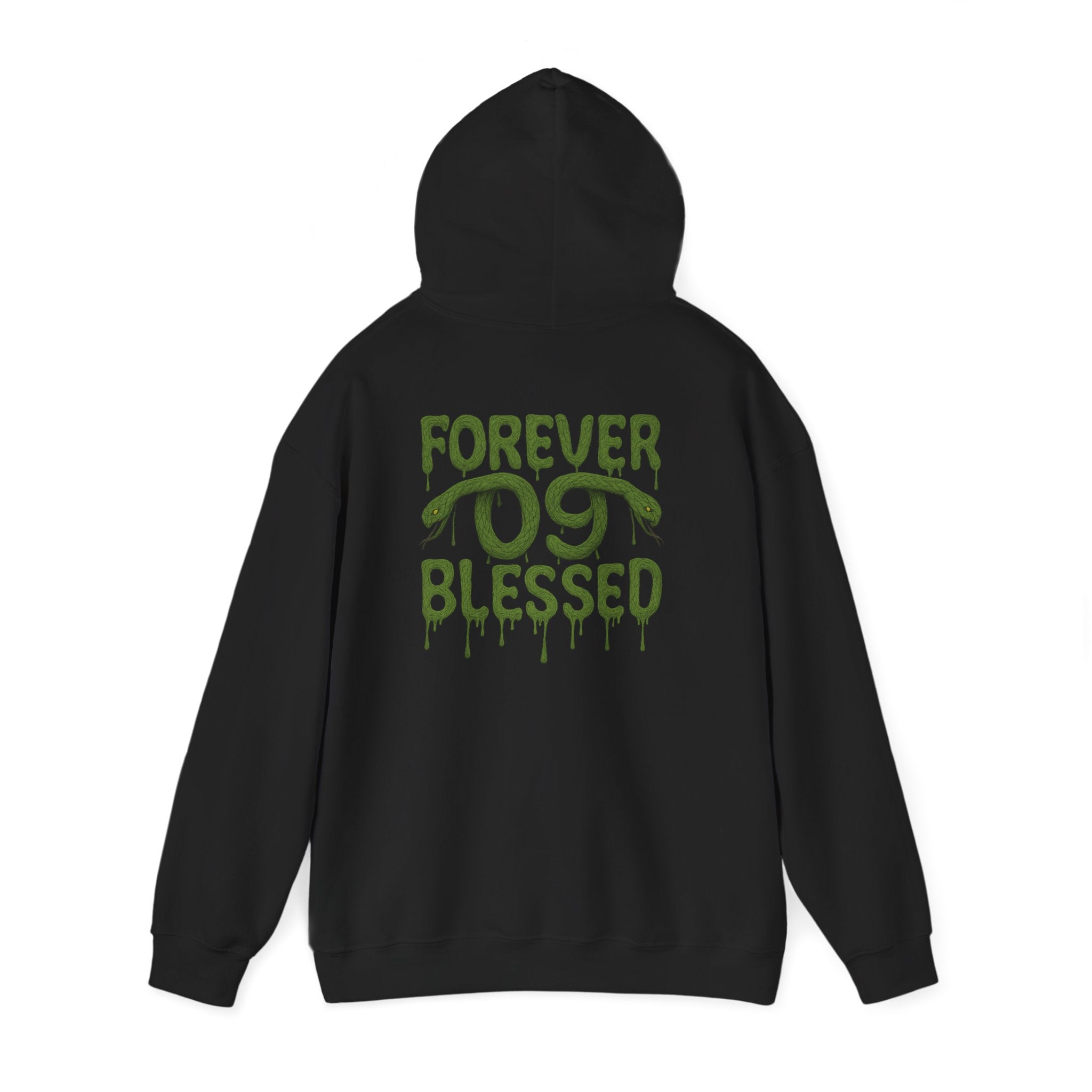 NSV Drip Hoodie — “Forever 09 Blessed” Green Graphic Sweatshirt