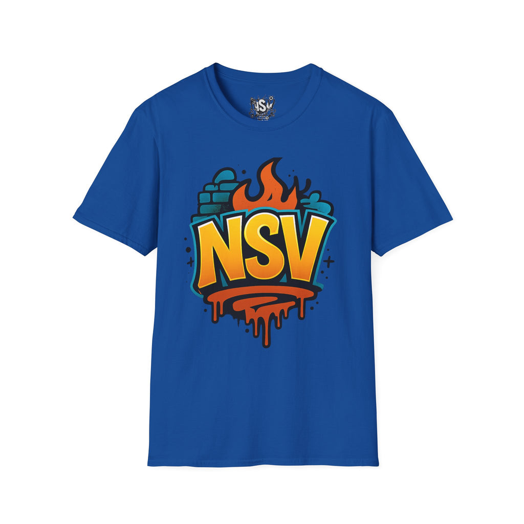 NSV Streetwear T-Shirt — Bold Graffiti Logo Tee