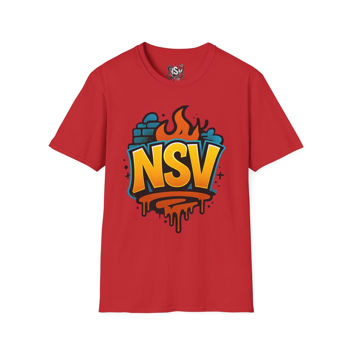 NSV Streetwear T-Shirt — Bold Graffiti Logo Tee