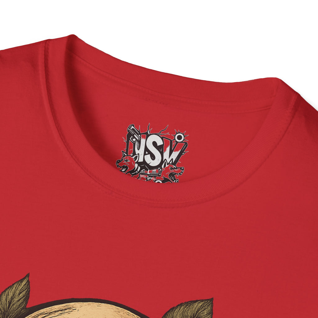 Skull & Roses T-Shirt — Gothic Floral Tee with 'Love, Lust, Loyalty' Back Print