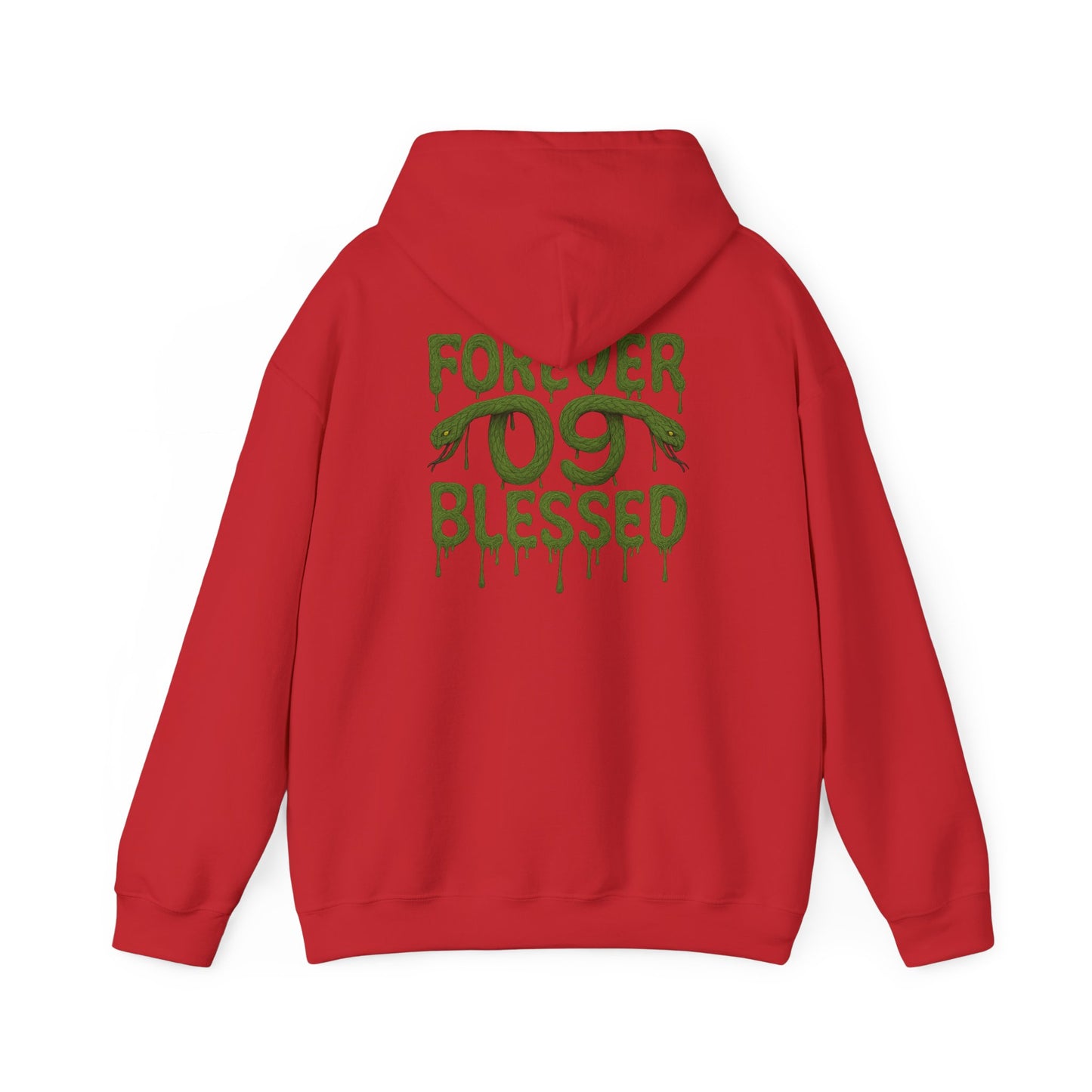 NSV Drip Hoodie — “Forever 09 Blessed” Green Graphic Sweatshirt