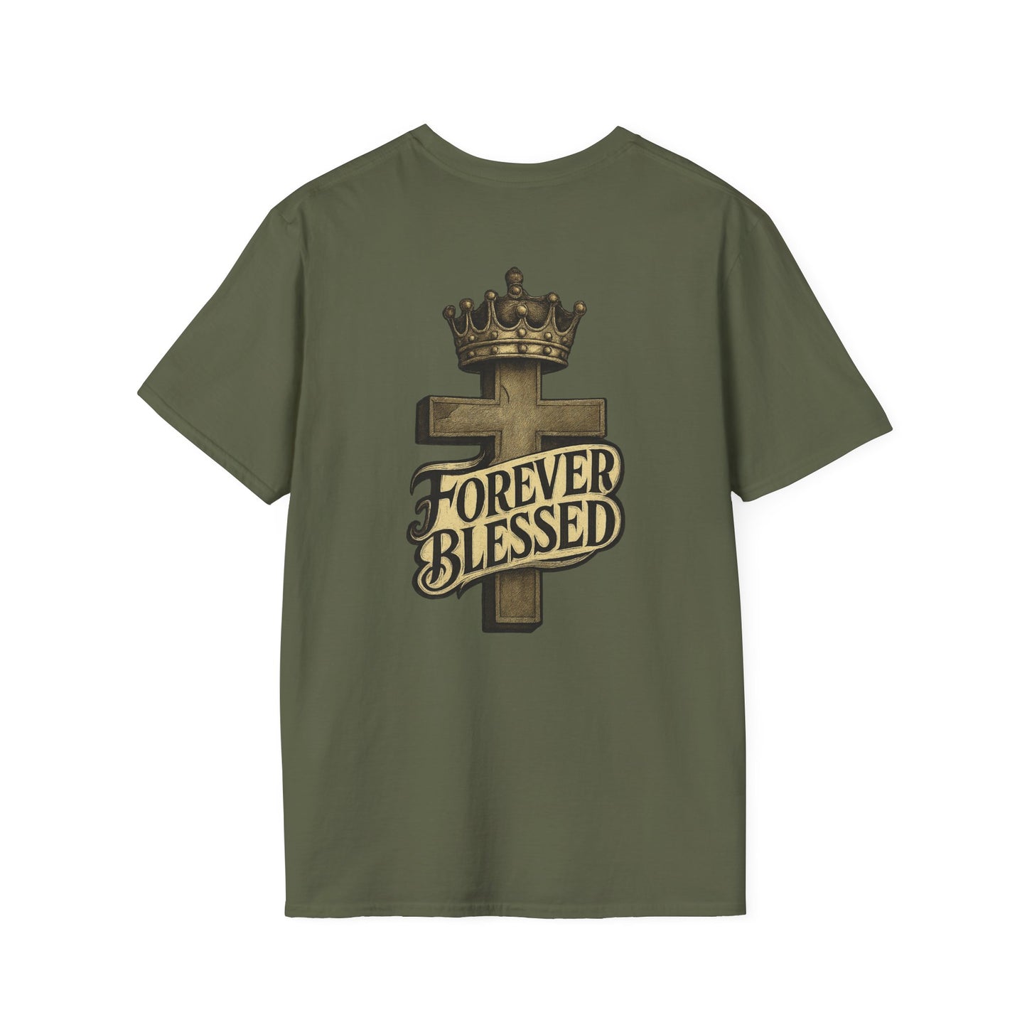 Forever Blessed Cross T-Shirt — Crowned Faith Graphic Tee