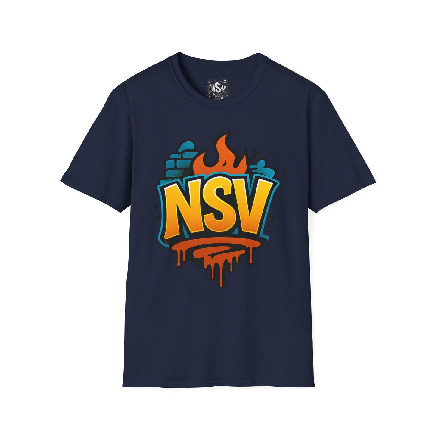 NSV Streetwear T-Shirt — Bold Graffiti Logo Tee