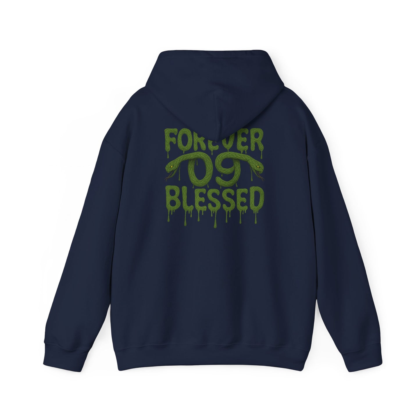 NSV Drip Hoodie — “Forever 09 Blessed” Green Graphic Sweatshirt