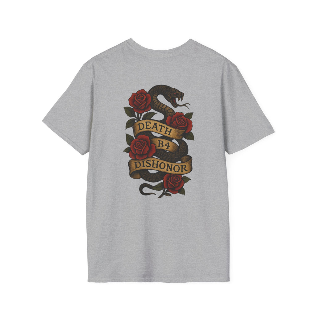 T-Shirt — 'Project Baby' Front & 'Death B4 Dishonor' Snake Tattoo Tee