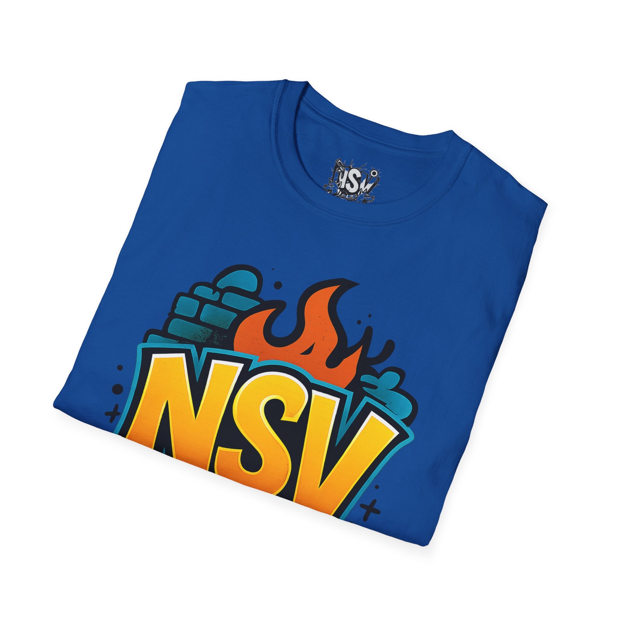 NSV Streetwear T-Shirt — Bold Graffiti Logo Tee