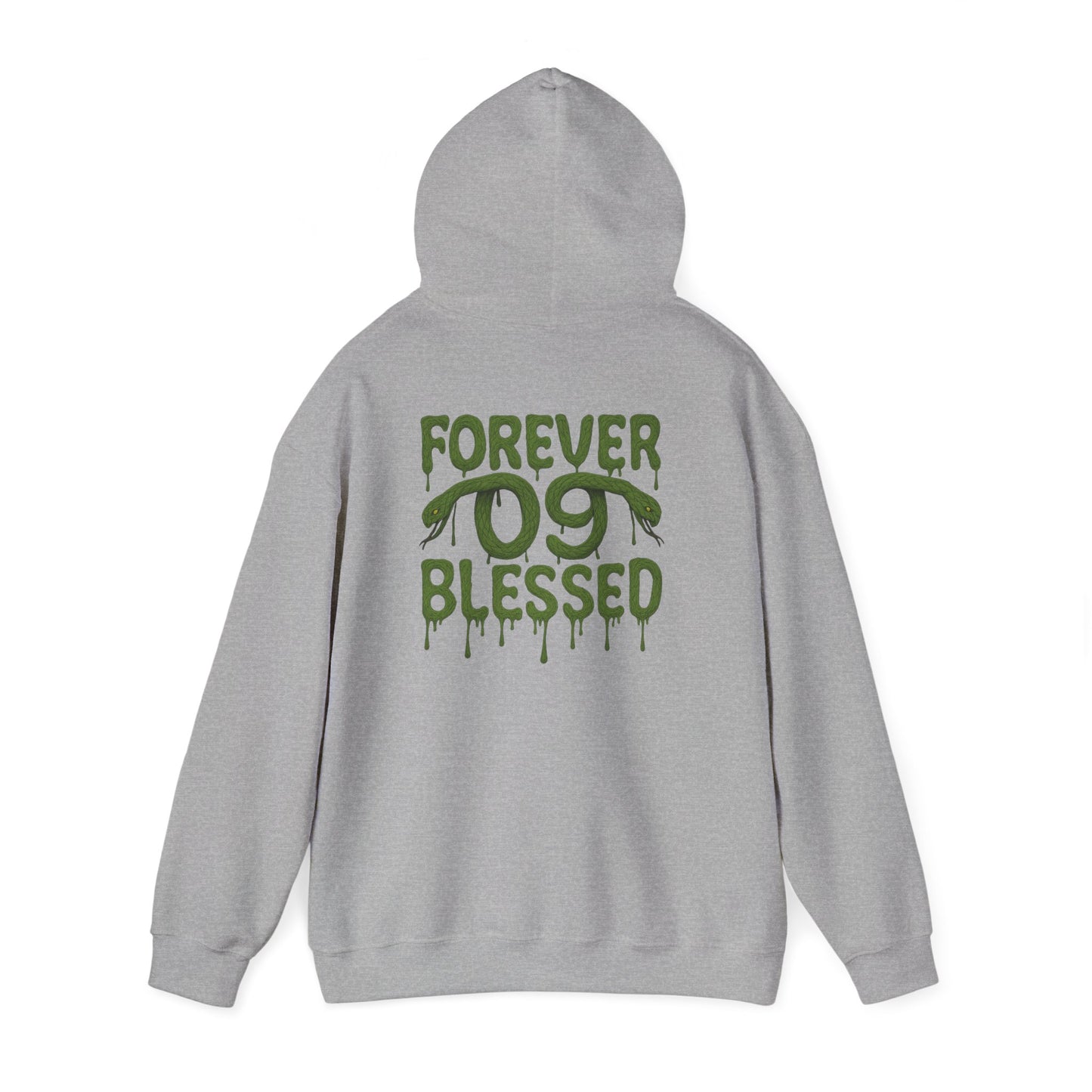 NSV Drip Hoodie — “Forever 09 Blessed” Green Graphic Sweatshirt