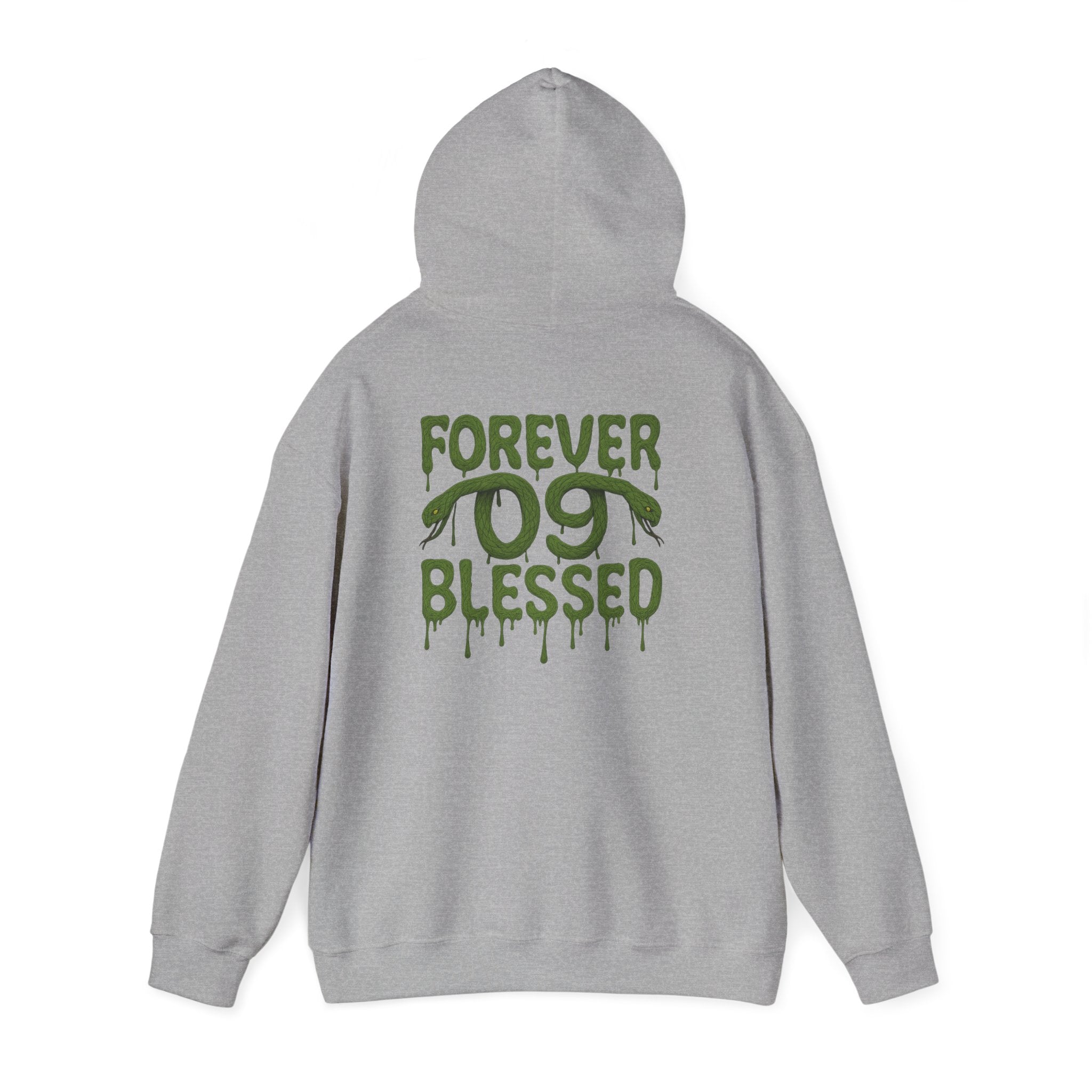 NSV Drip Hoodie — “Forever 09 Blessed” Green Graphic Sweatshirt