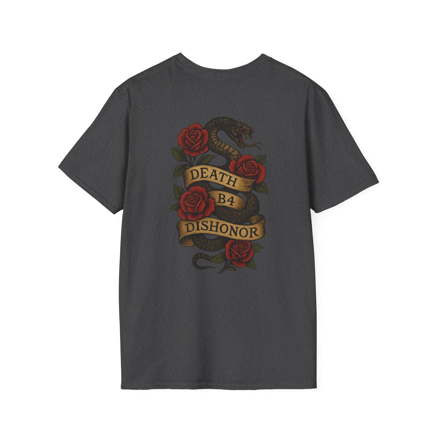 T-Shirt — 'Project Baby' Front & 'Death B4 Dishonor' Snake Tattoo Tee