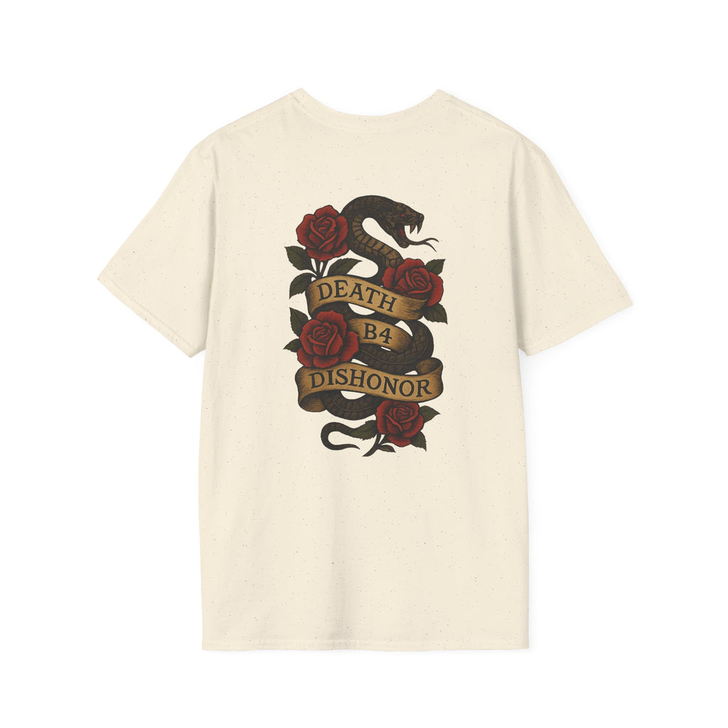 T-Shirt — 'Project Baby' Front & 'Death B4 Dishonor' Snake Tattoo Tee