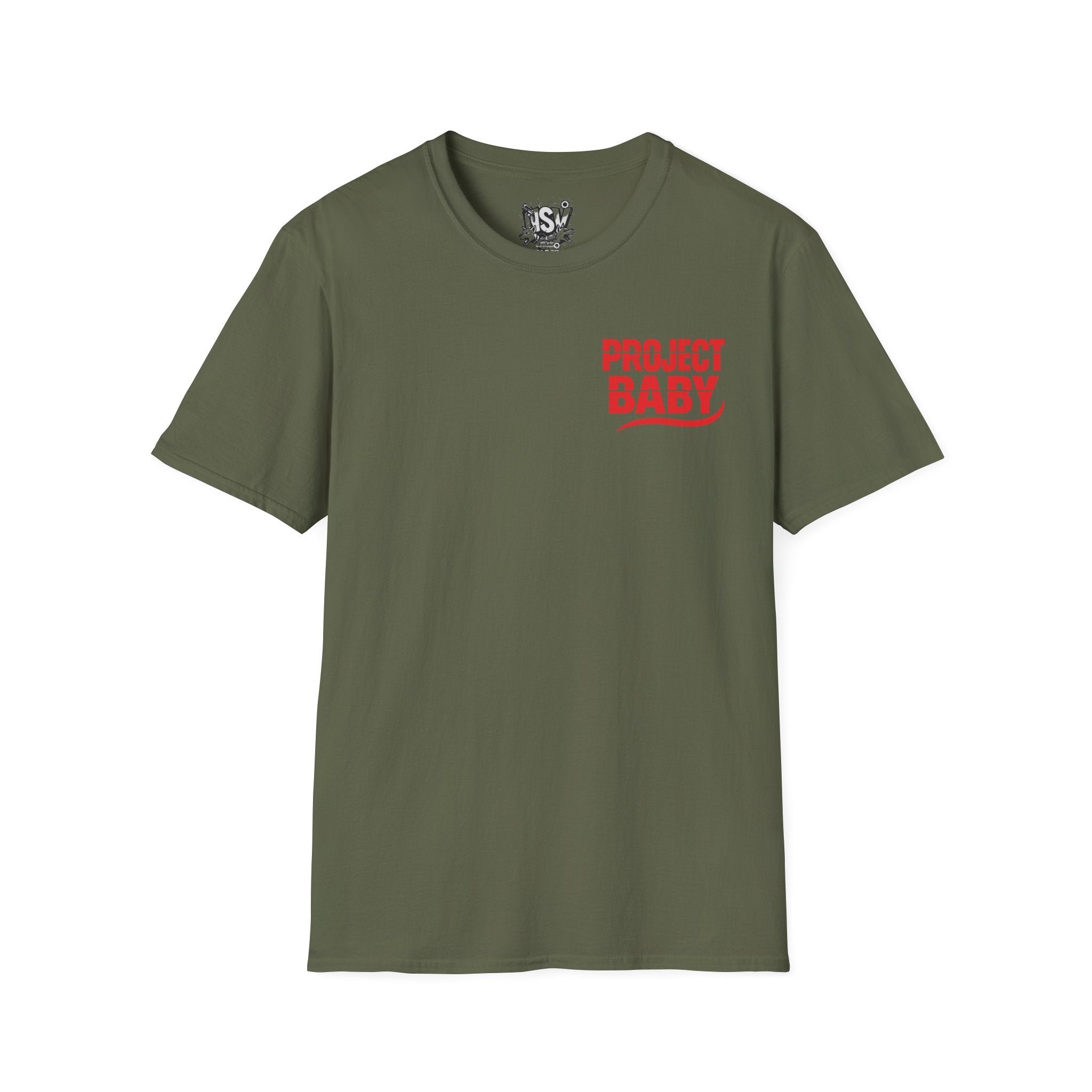 T-Shirt — 'Project Baby' Front & 'Death B4 Dishonor' Snake Tattoo Tee