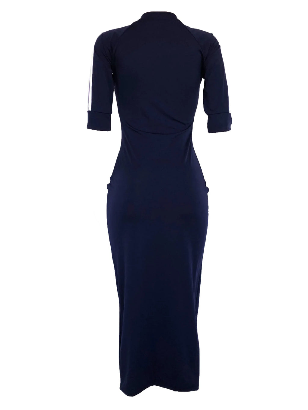 European and American women's fashion white stripe dress