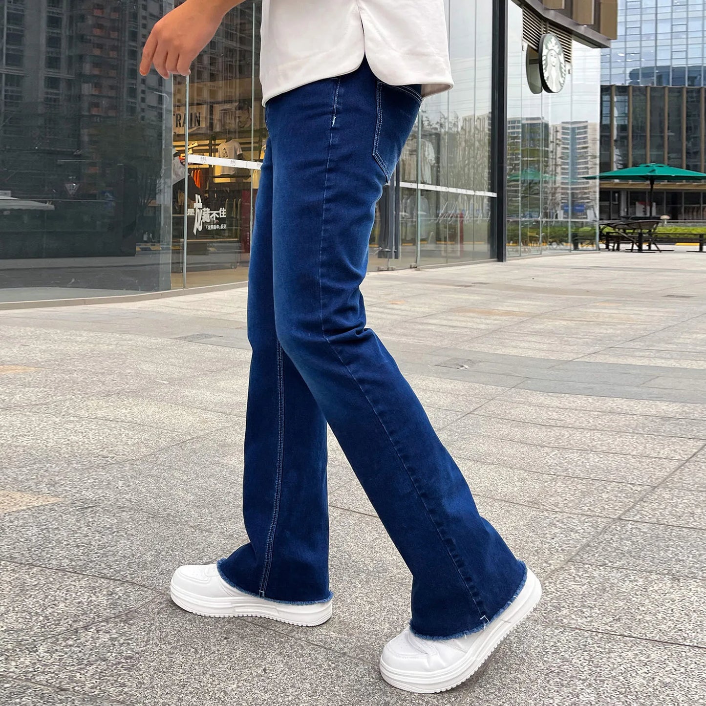 Wide Leg Cargo Pants 2023 Streetwear Baggy men Jeans Spring Autumn Men Korean Fashion Loose Straight Male Brand Clothing Black