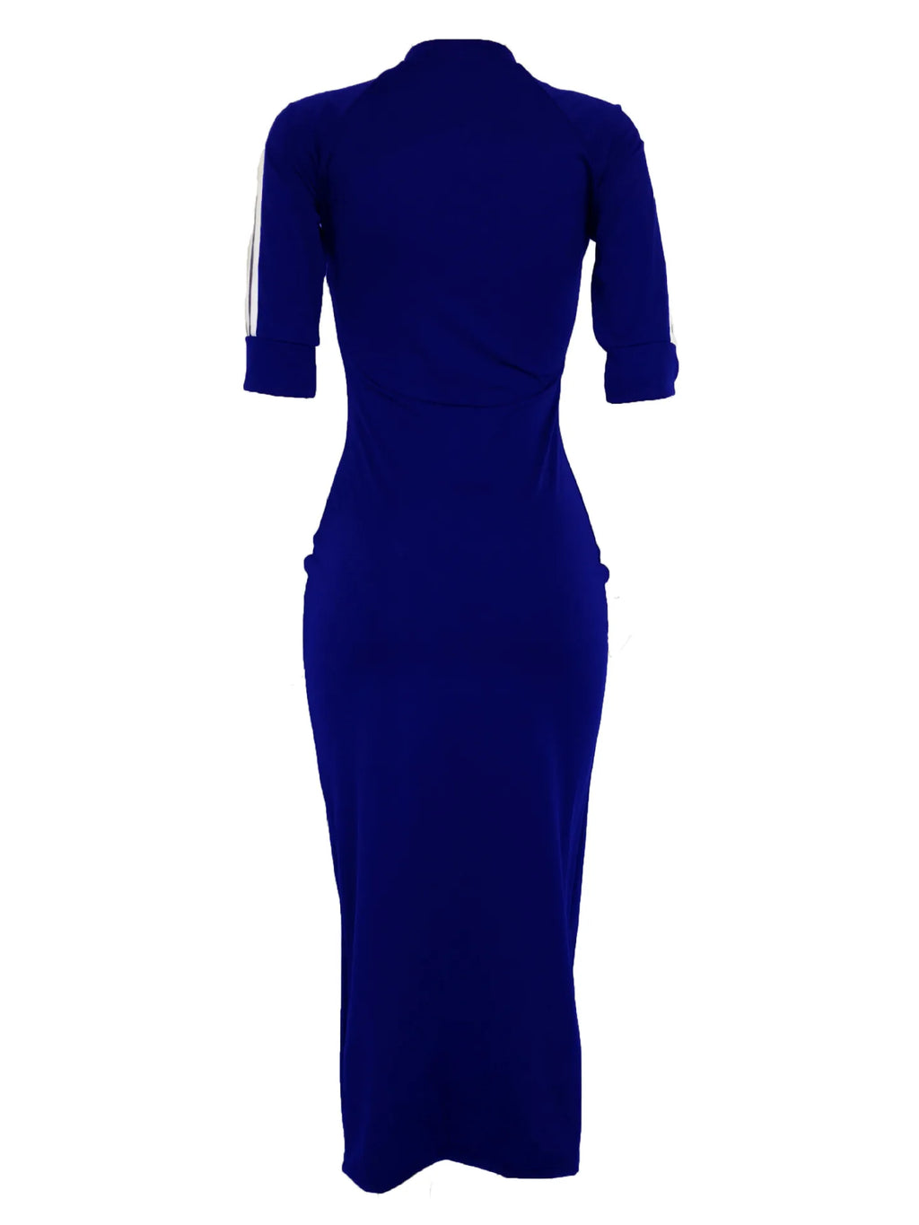 European and American women's fashion white stripe dress