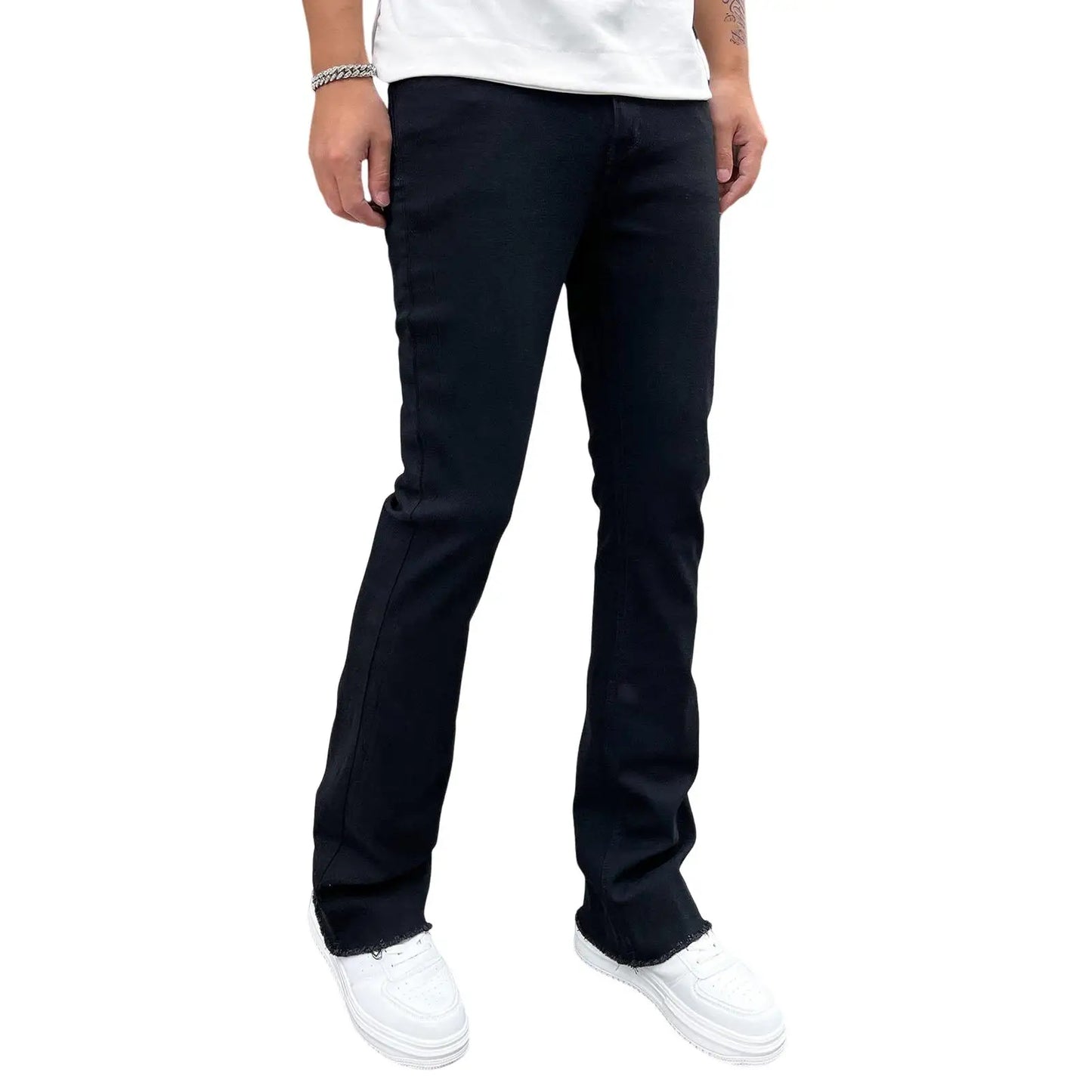 Wide Leg Cargo Pants 2023 Streetwear Baggy men Jeans Spring Autumn Men Korean Fashion Loose Straight Male Brand Clothing Black