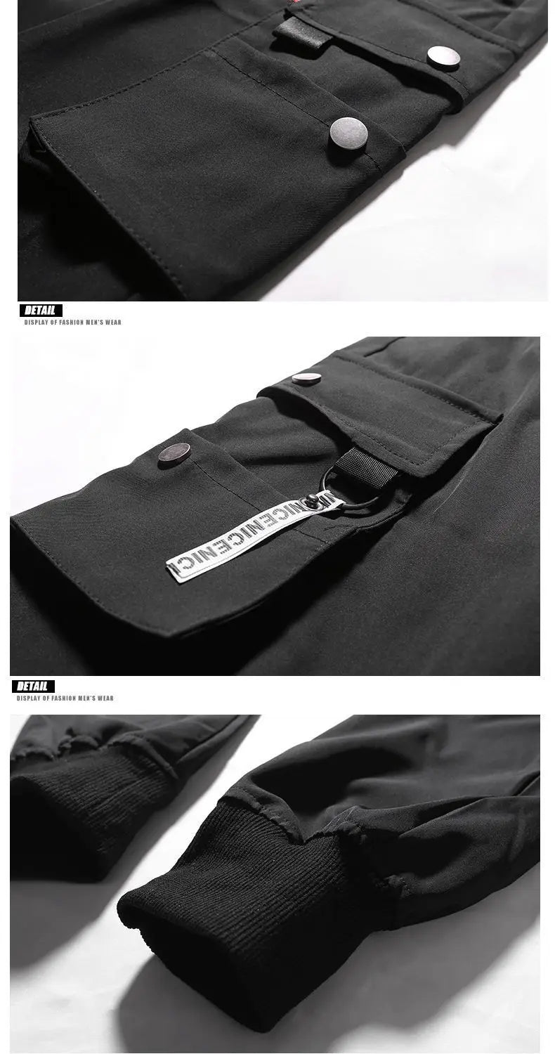 2026 New Trendy Solid Color Pants, Multi Flap Pocket Men's Cargo Pants, Loose Casual Outdoor Pants, Men's Work Pants oversized