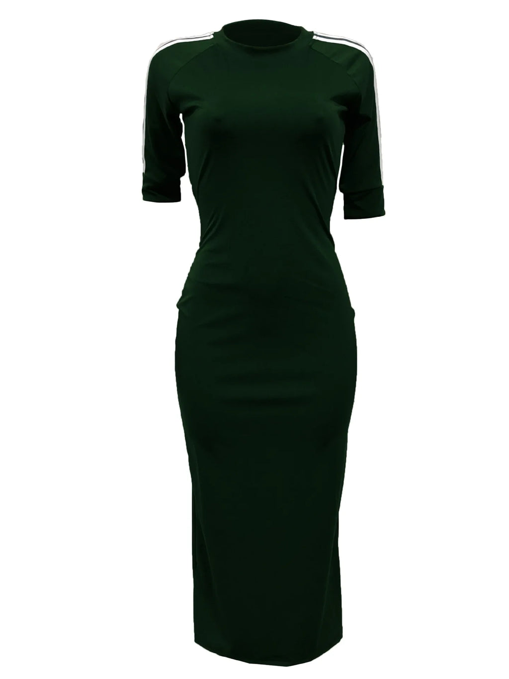 European and American women's fashion white stripe dress