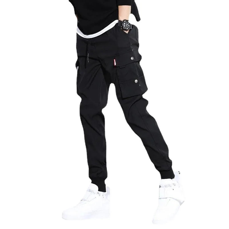 2026 New Trendy Solid Color Pants, Multi Flap Pocket Men's Cargo Pants, Loose Casual Outdoor Pants, Men's Work Pants oversized
