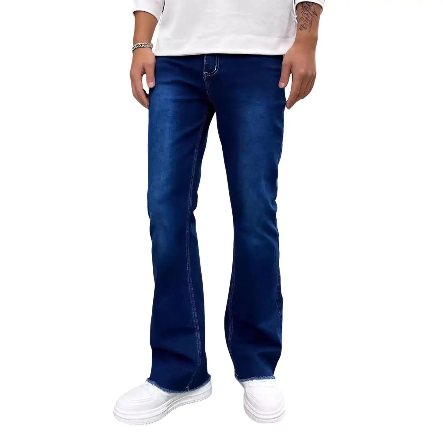 Wide Leg Cargo Pants 2023 Streetwear Baggy men Jeans Spring Autumn Men Korean Fashion Loose Straight Male Brand Clothing Black