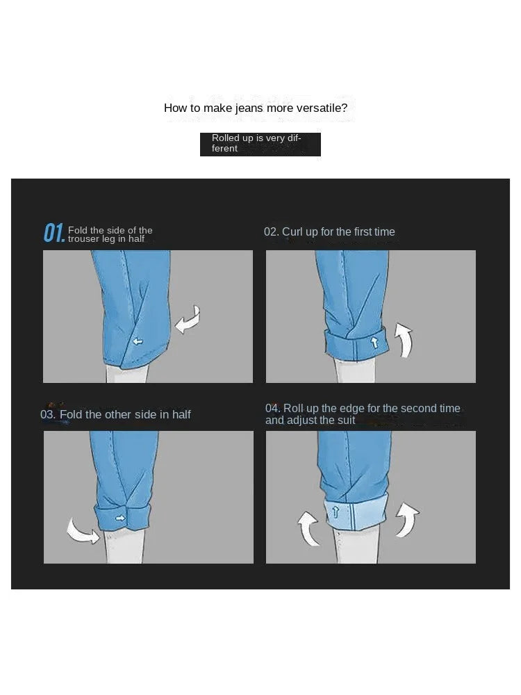 New Fashion Stylish Cowboy Men's Slim Casual Jeans with Ripped Distressed Holes Summer Streetwear Denim Broken Hole Pants Male