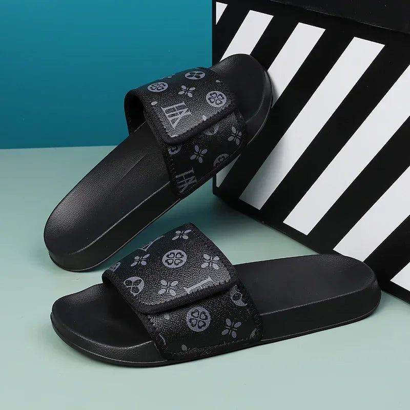 Men's Genuine Leather Sandals Comfortable Man Sandal House Slippers Man Summer Shoes Sale Genuine Mens Slipper Flip Flop Slides
